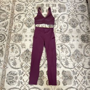 Fabletics Maroon workout set